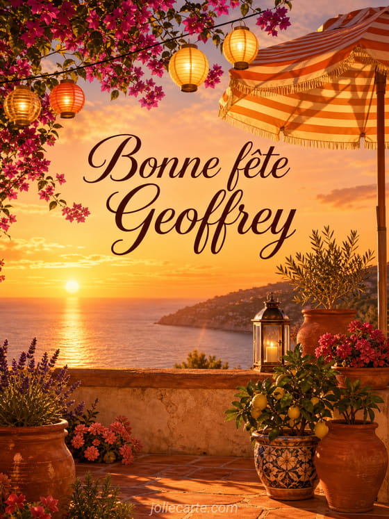 Carte bonne fĂȘte Geoffrey