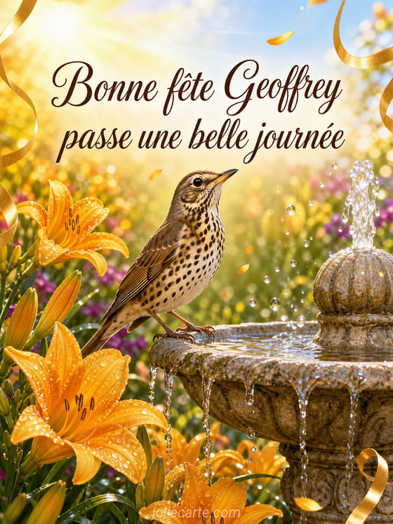 Carte bonne fĂȘte Geoffrey