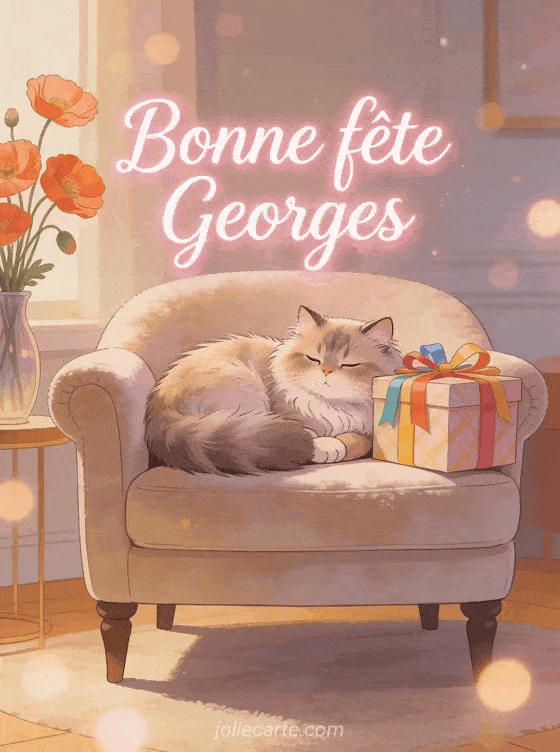 Bonne fête Georges - Bonne fete georges chat