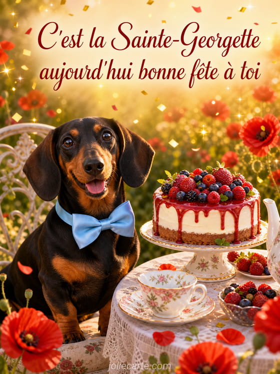 Carte bonne fĂȘte Georgette