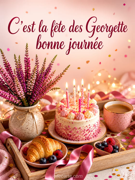 Carte bonne fête Georgette