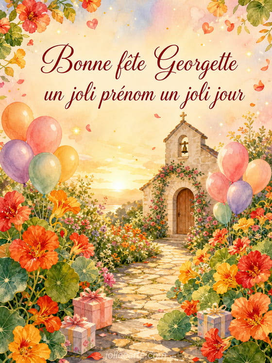Carte bonne fête Georgette