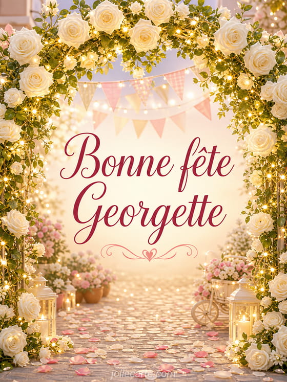 Carte bonne fête Georgette