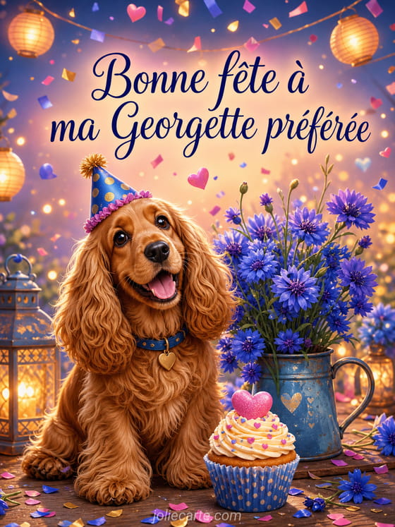 Carte bonne fête Georgette