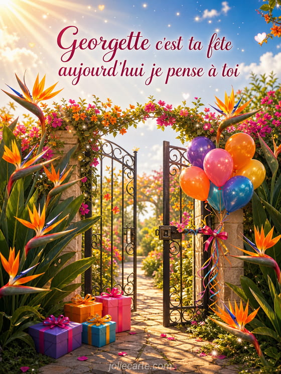 Carte bonne fête Georgette