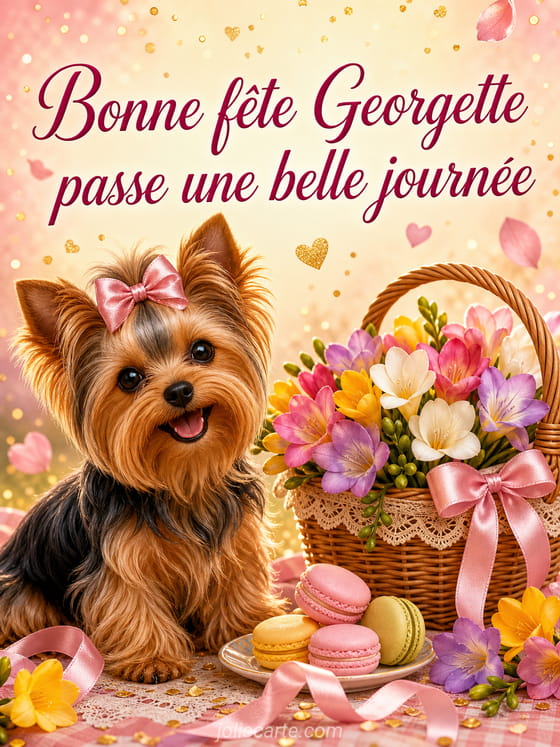 Carte bonne fête Georgette