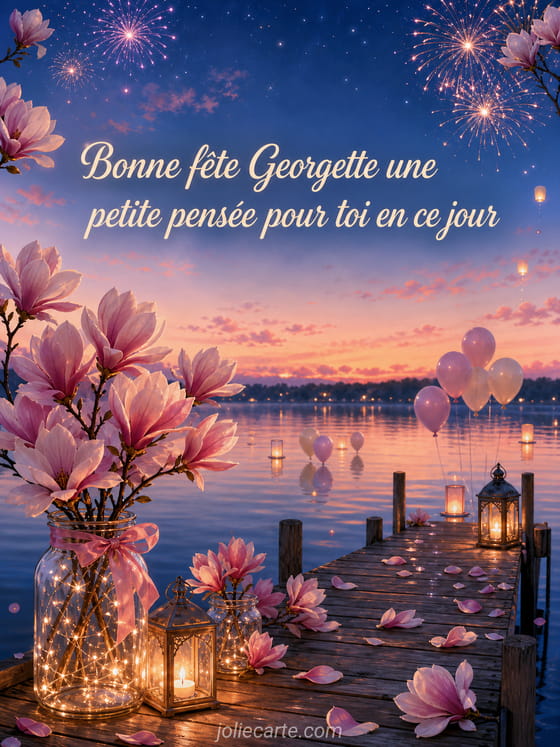 Carte bonne fête Georgette
