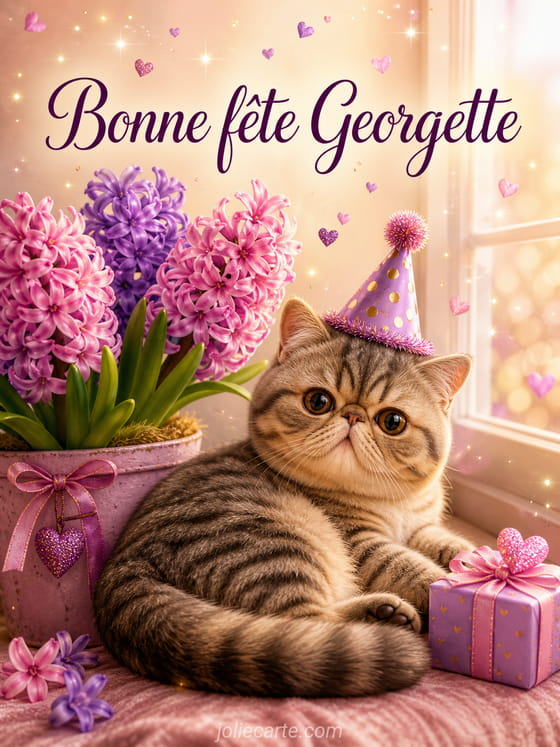 Carte bonne fête Georgette
