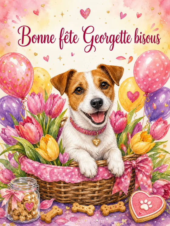 Carte bonne fête Georgette