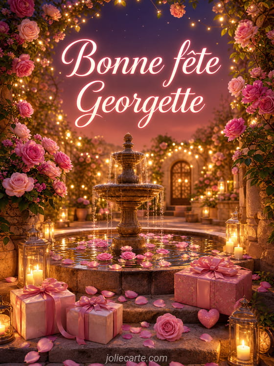 Carte bonne fête Georgette
