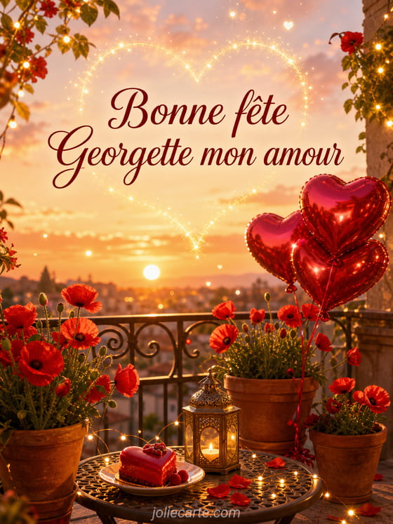 Carte bonne fête Georgette