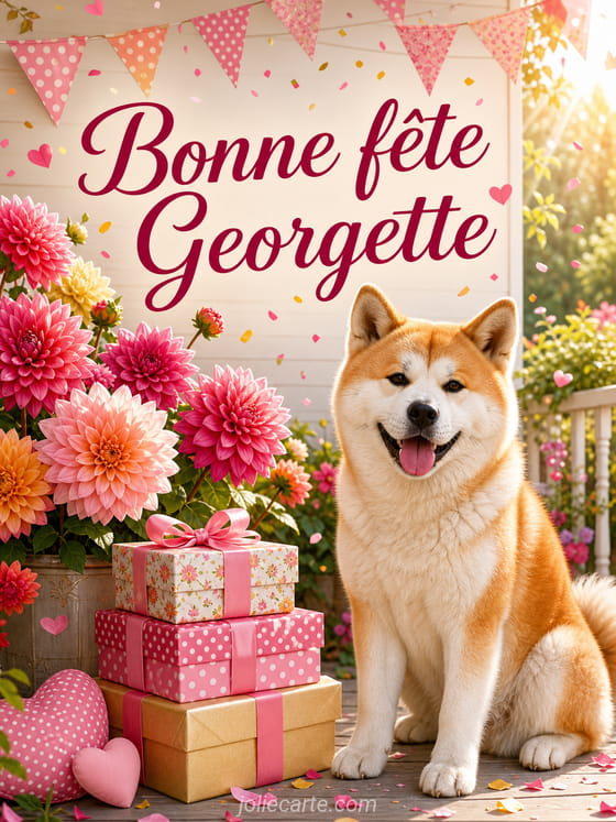 Carte bonne fête Georgette