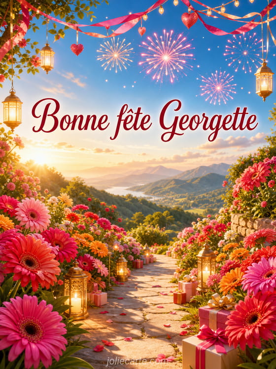Carte bonne fête Georgette