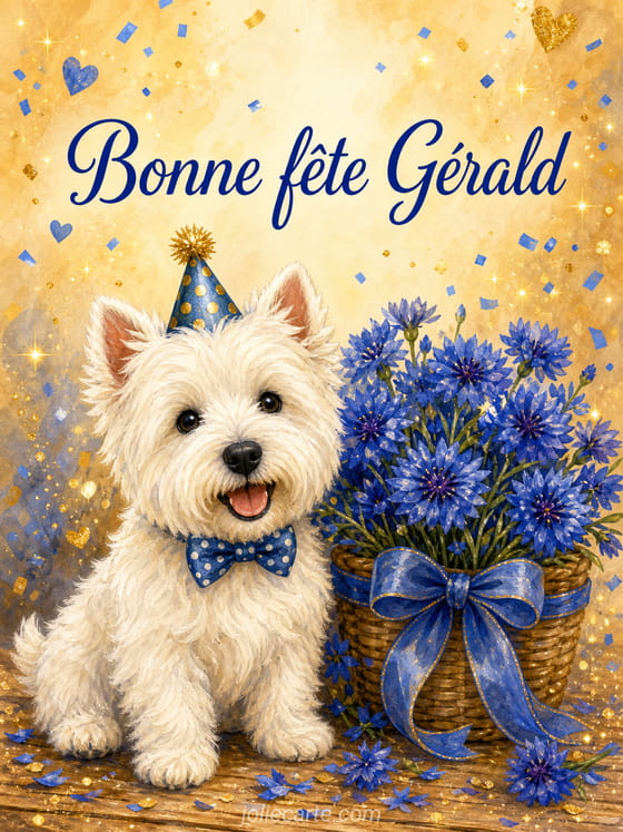Carte bonne fête Gérald