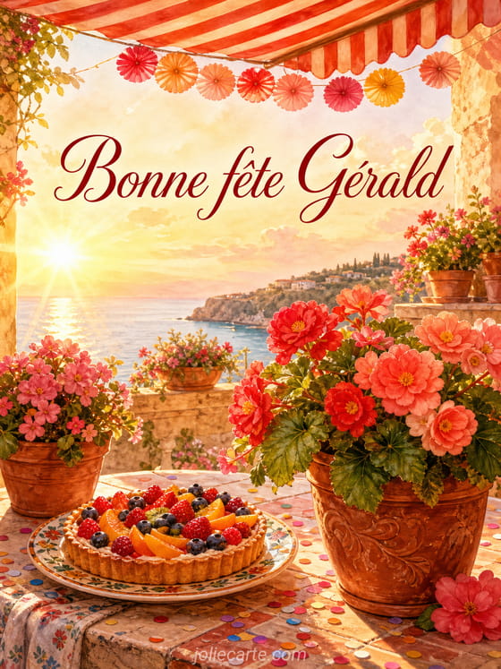 Carte bonne fête Gérald