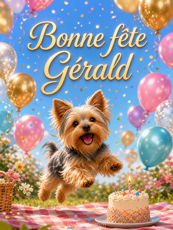 Carte bonne fête Gérald