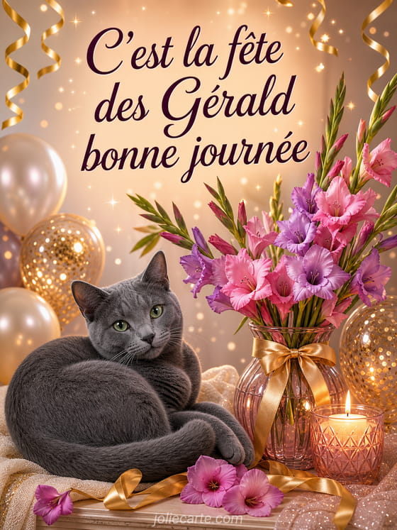 Carte bonne fête Gérald