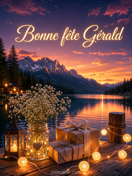 Carte bonne fête Gérald