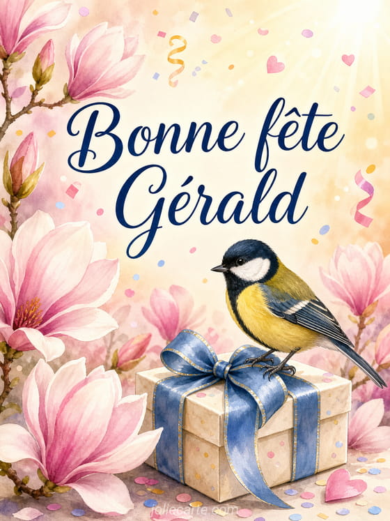 Carte bonne fête Gérald