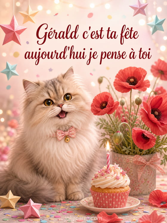 Carte bonne fête Gérald
