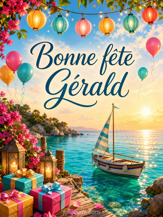 Carte bonne fête Gérald
