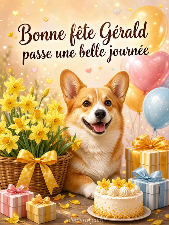 Carte bonne fête Gérald