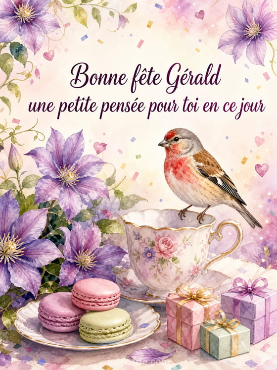 Carte bonne fête Gérald