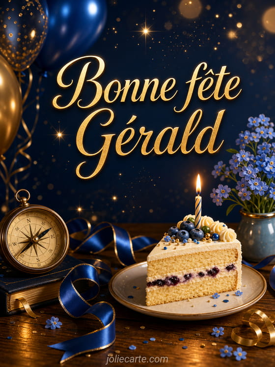 Carte bonne fête Gérald