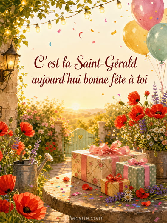 Carte bonne fête Gérald
