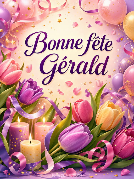 Carte bonne fête Gérald