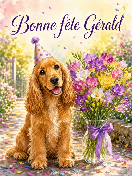 Carte bonne fête Gérald