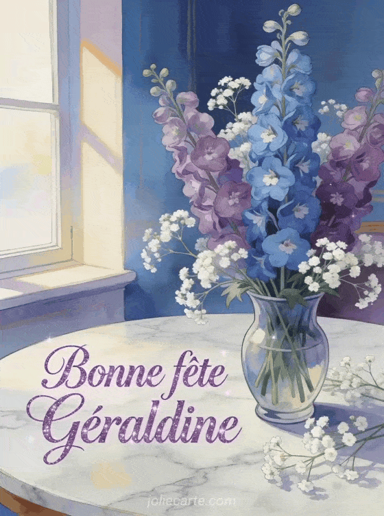 Bonne fête Géraldine - Carte bonne fete geraldine gratuite