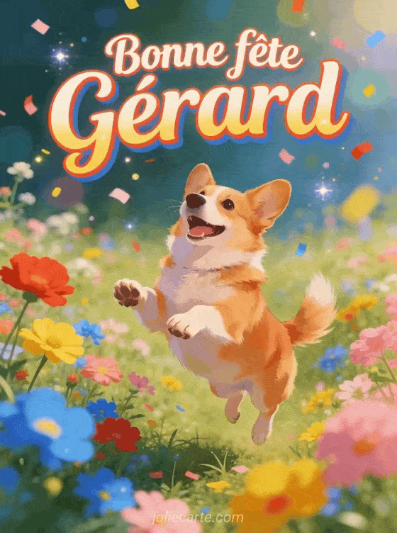 Bonne fête Gerard - Gerard gif bonne fete gratuit