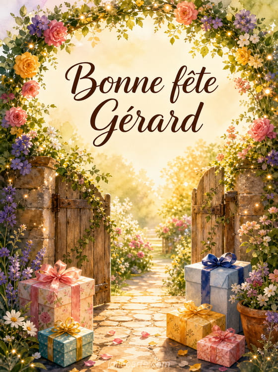 Carte bonne fĂȘte GĂ©rard