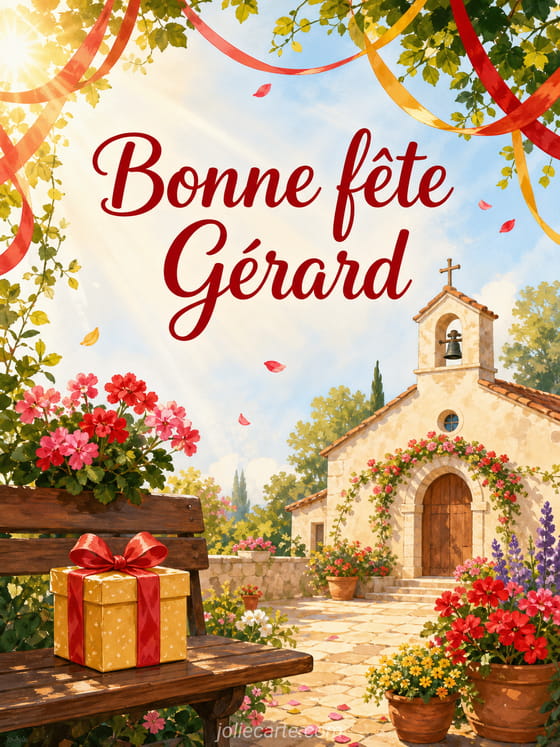 Carte bonne fĂȘte GĂ©rard