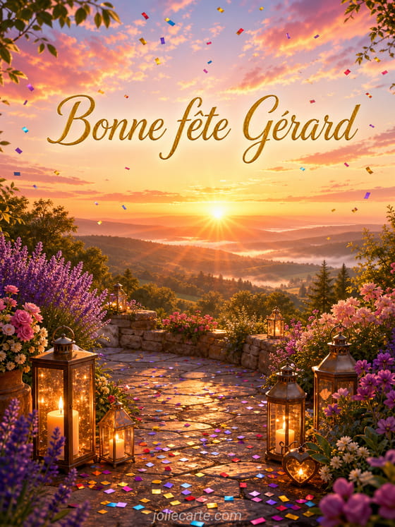 Carte bonne fĂȘte GĂ©rard