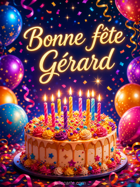 Carte bonne fĂȘte GĂ©rard