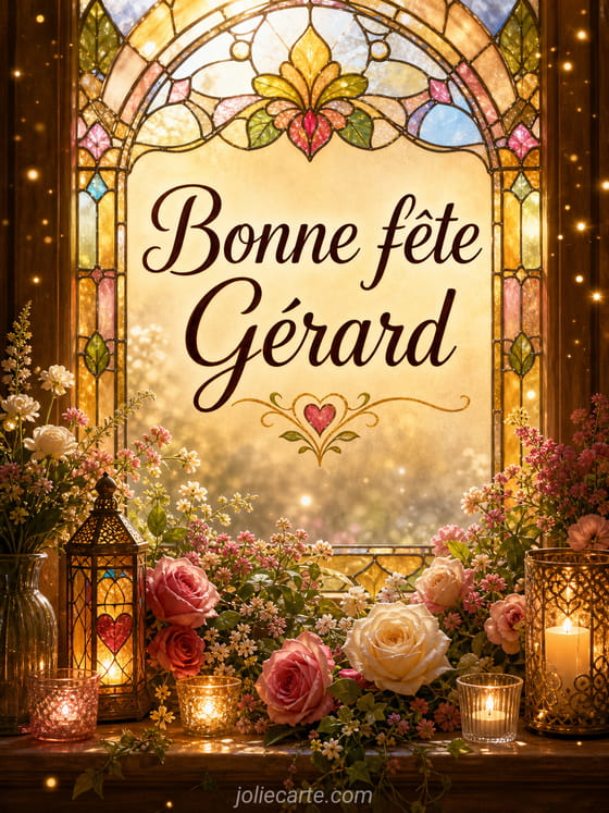 Carte bonne fĂȘte GĂ©rard