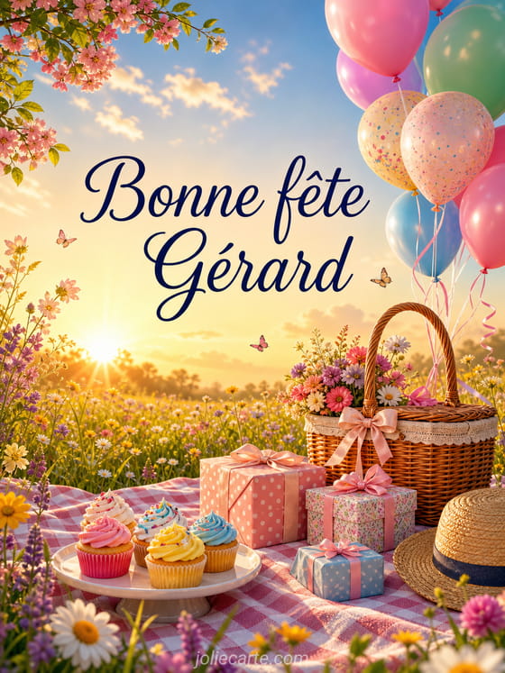 Carte bonne fĂȘte GĂ©rard
