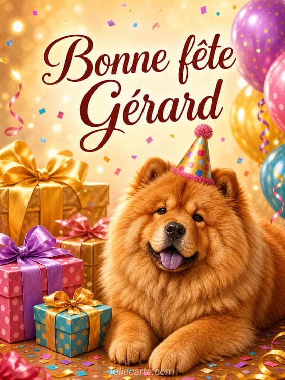 Carte bonne fĂȘte GĂ©rard