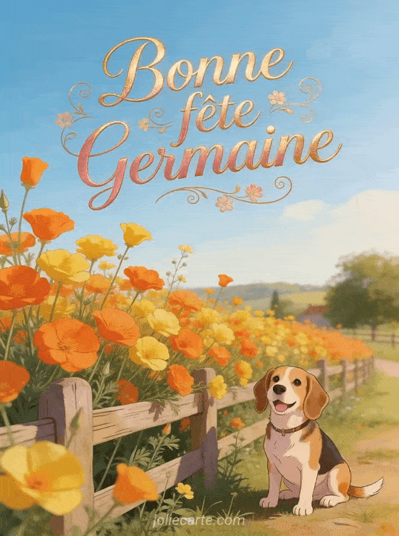 Bonne fête Germaine - Bonne fete germaine chien