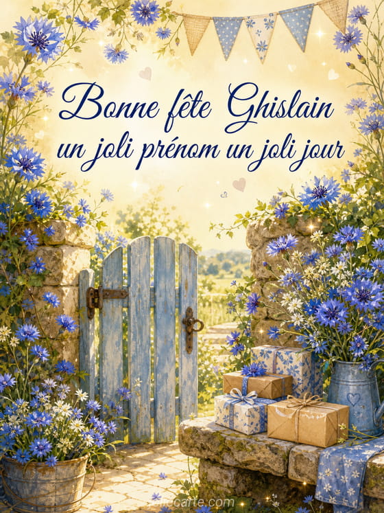 Carte bonne fĂȘte Ghislain