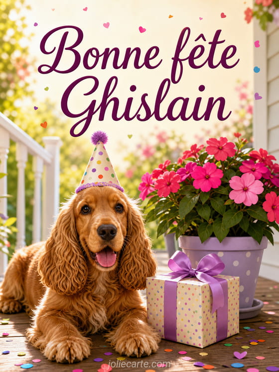 Carte bonne fĂȘte Ghislain