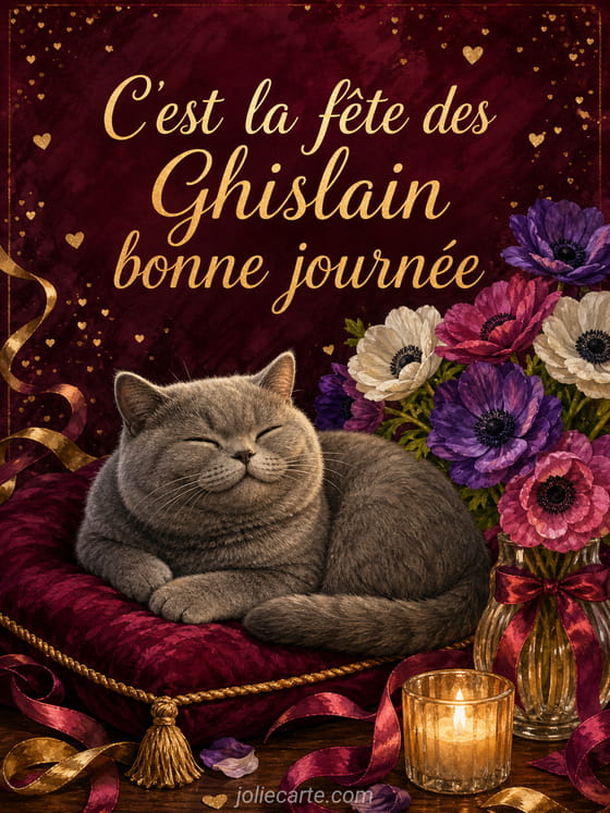 Carte bonne fĂȘte Ghislain