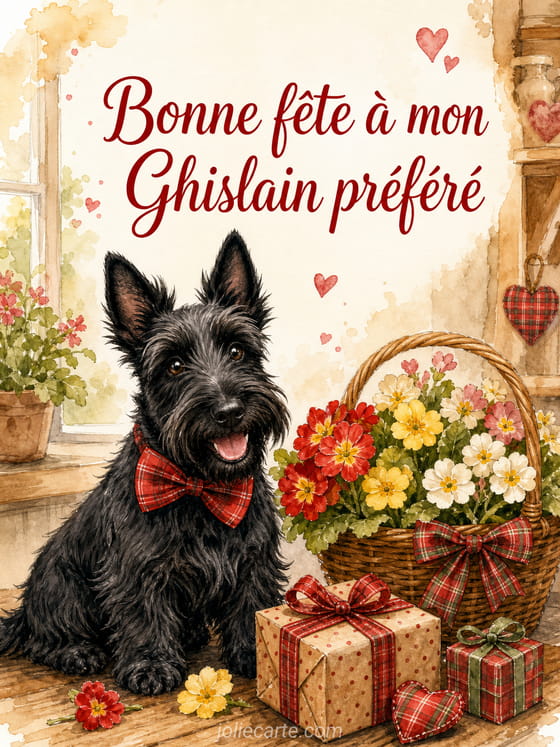 Carte bonne fĂȘte Ghislain