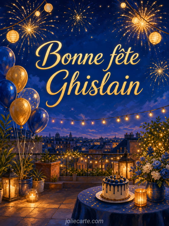 Carte bonne fĂȘte Ghislain