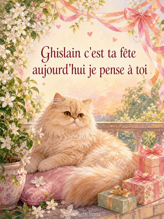 Carte bonne fĂȘte Ghislain