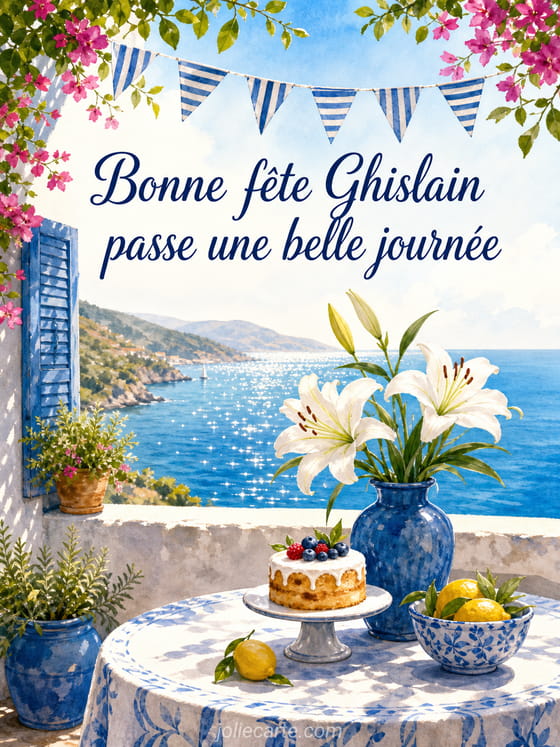 Carte bonne fĂȘte Ghislain