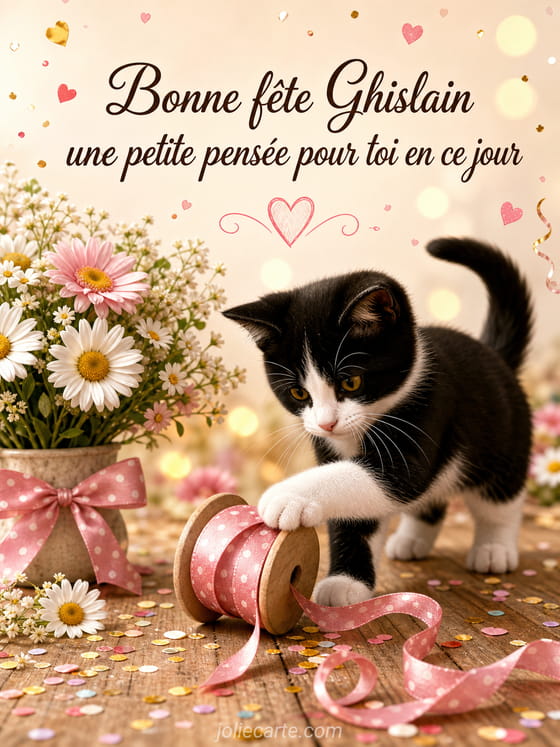 Carte bonne fĂȘte Ghislain