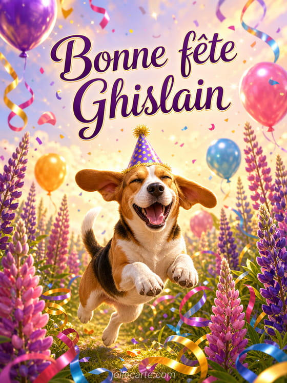 Carte bonne fĂȘte Ghislain